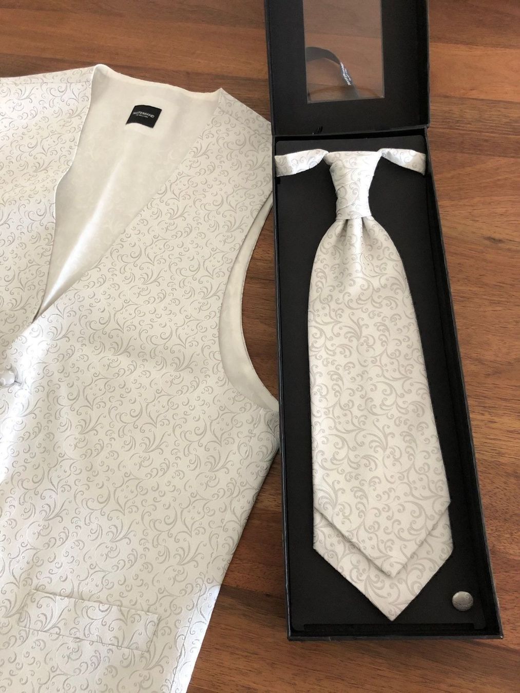 Gilet & Giacche: Seide Hochzeit Gilet & Krawatte – Nuovo (secondo la descrizione) da Luzern venduto da julia917 3