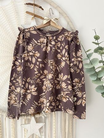 POMP DE LUX Langarmshirt mit Rüschen Gr. 133/140 *NEUWERTIG