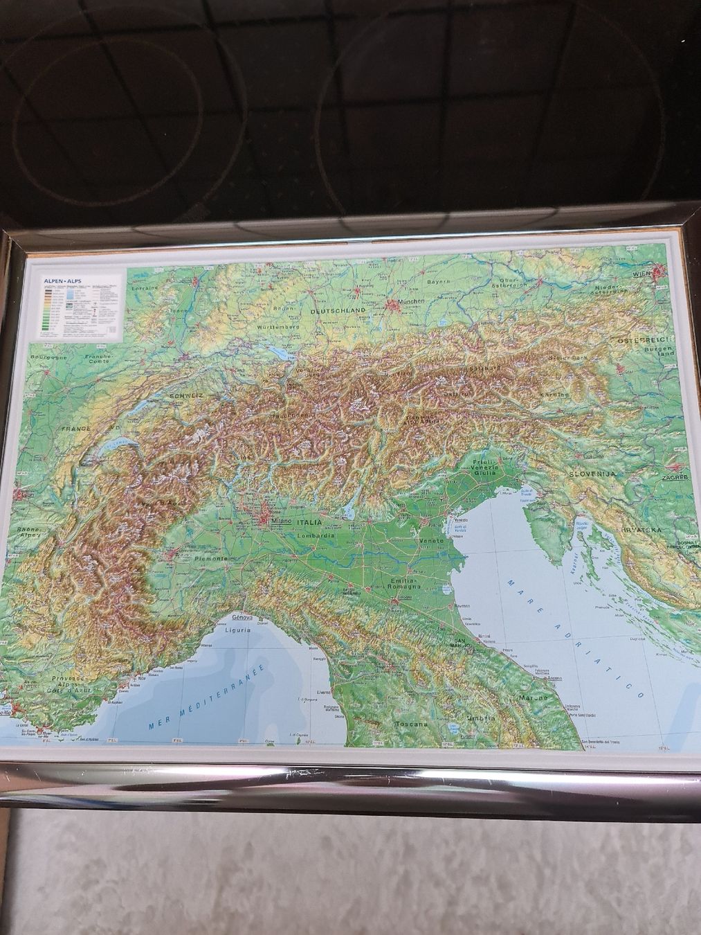 Cartes géographiques & atlas: 3D Reliefkarte Alpen – D'occasion à Thun par erh_fs86