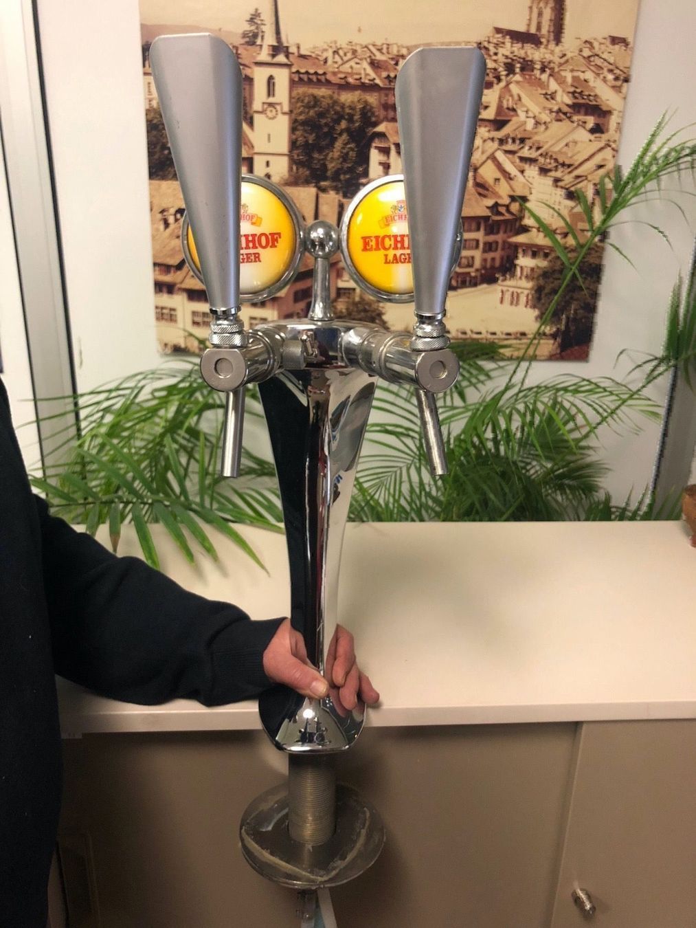 Spirituosen: Bierzapfer Armatur Eichhof Lager - doppelt – Gebraucht aus Brügg BE von better14