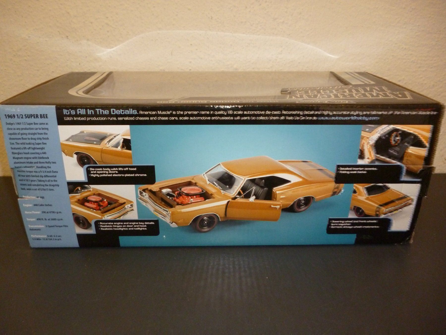 Dodge Modellini d'auto: Dodge Super-Bee 69 1/2 Six-Pack 1:18 AMM – Nuovo e nell'imballaggio originale da Niederwil SG venduto da Kaicorner03 2