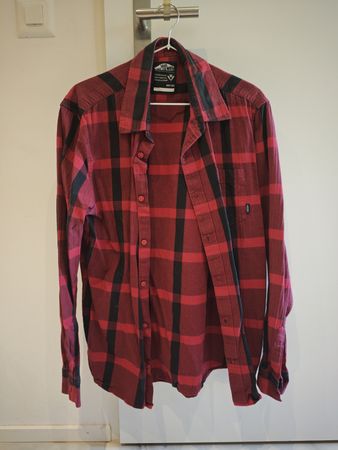 Herren Hemd Vans kariert rot schwarz guter Zustand