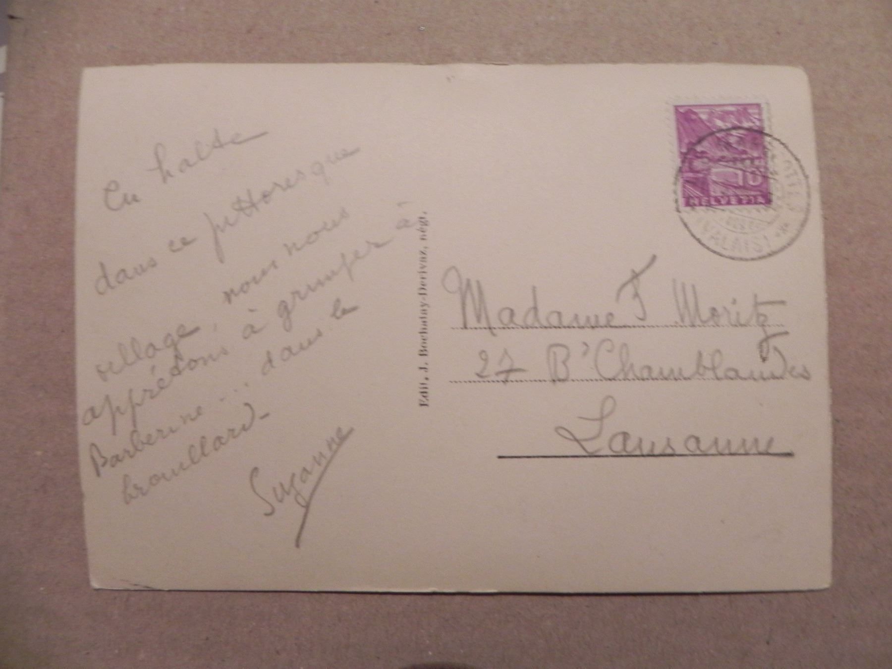 Cartoline postali: Karte Marécottes VS Valais Wallis 1935 – Usato da Siebnen venduto da krimsie 1