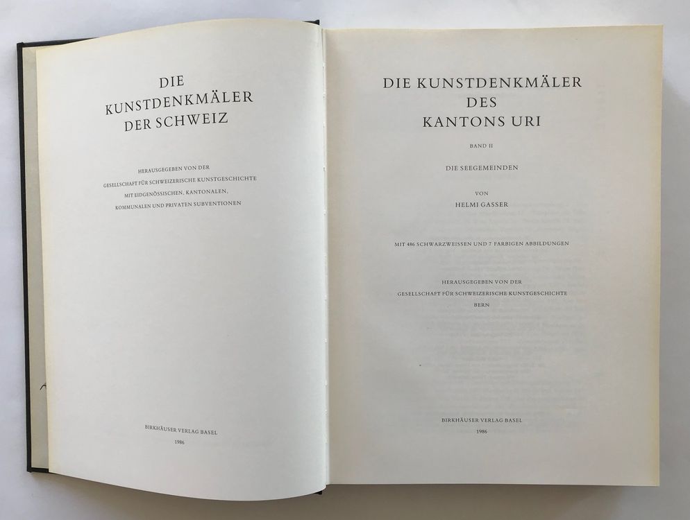 Die Kunstdenkmäler des Kantons Uri. Band I.I, I.II, II + IV 6