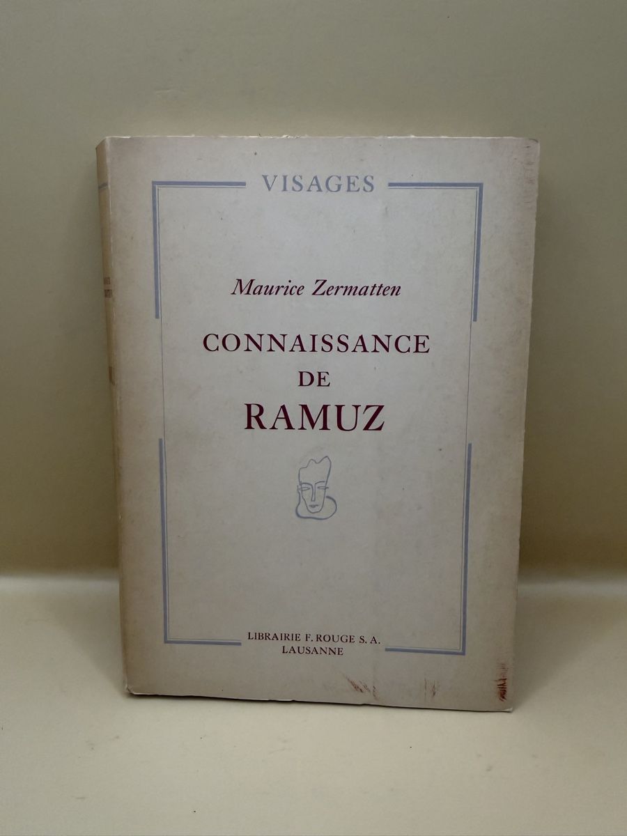 Libri: Maurice Zermatten Connaissance de Ramuz 1947 Numéroté – Usato da Genève venduto da sho_67qj