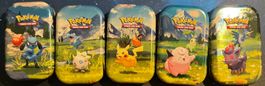 Pokémon, lot de 5 mini tin vides