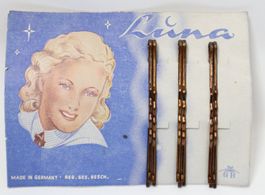3 Stk. Antike Luna Haarspangen Haarklammern made in Germany