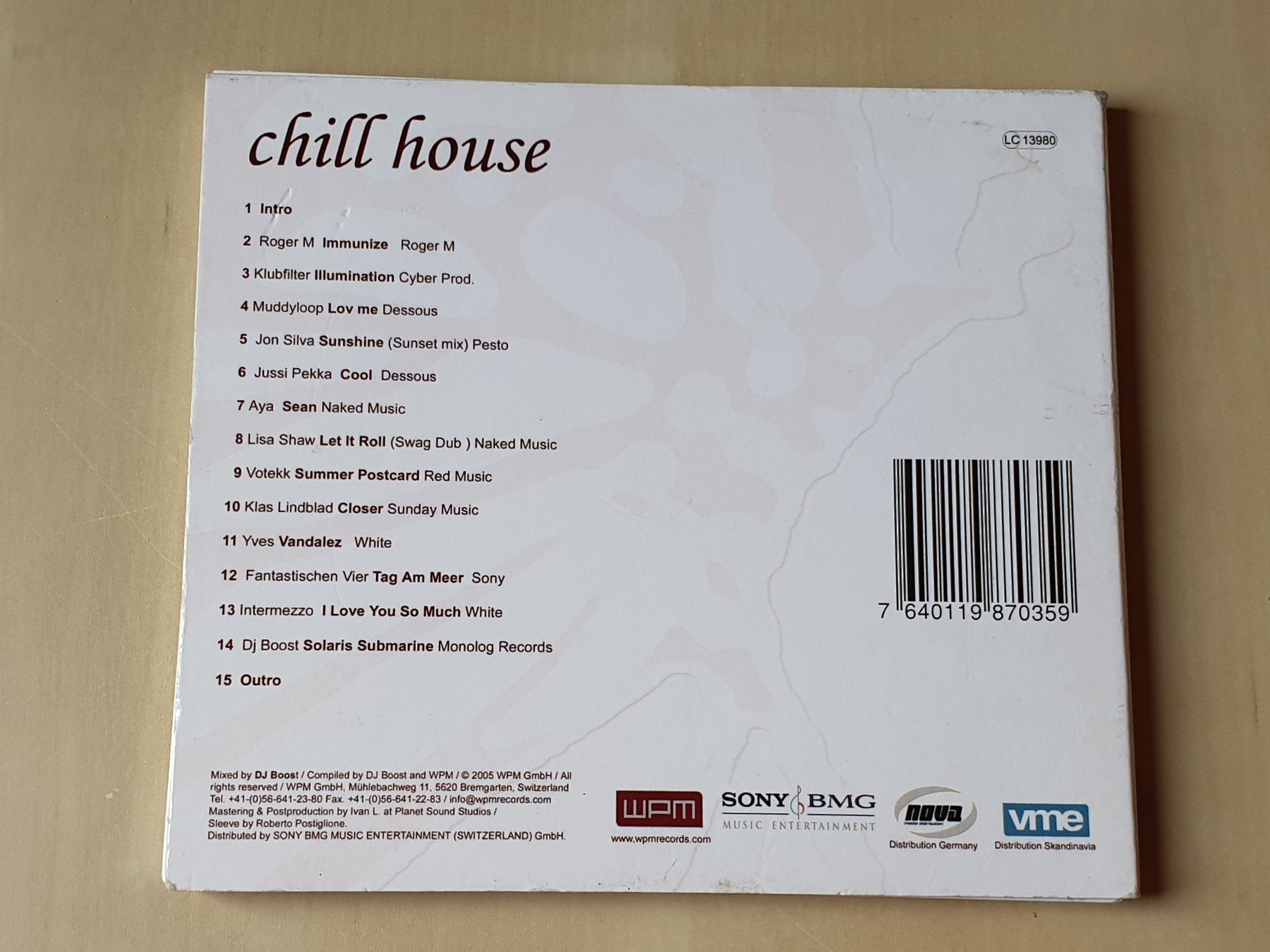CDs: Chill House Vol. 6 DJ Boost – D'occasion à Stansstad par collectorsshop 1