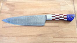 Damast-Stahl Koch-, Küchenmesser, Chefmesser 32cm
