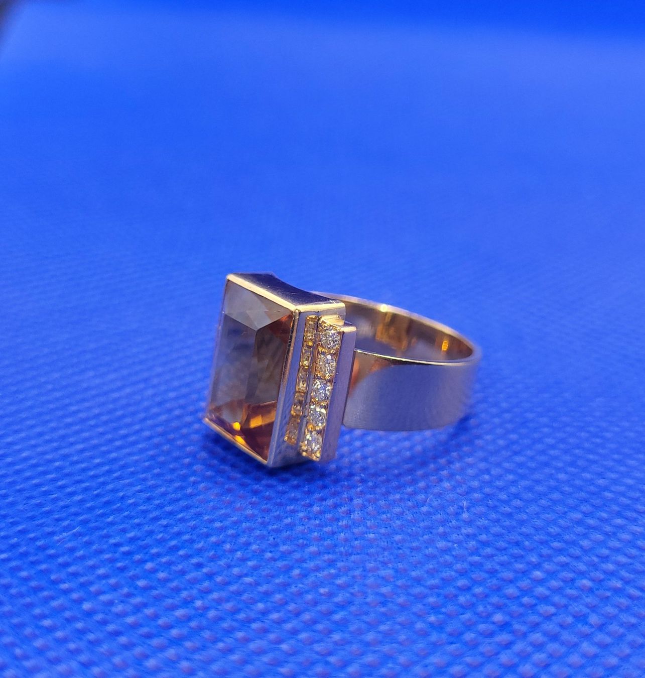 Anelli: Massiv 585 Gold Ring Mit Diamanten und Citrin – Usato da Wald ZH venduto da Aniade 9