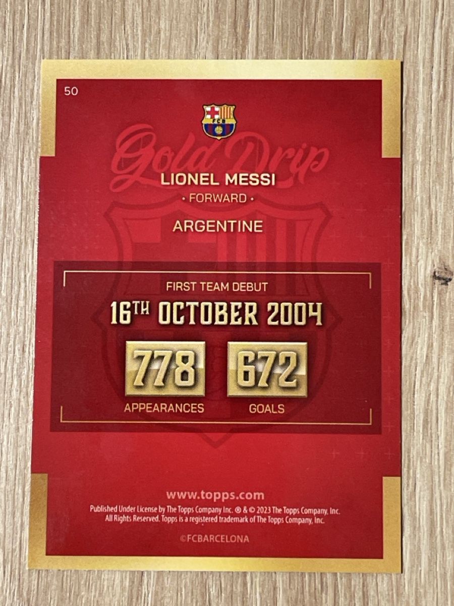 Topps Carte collezionabili: Lionel Messi Gold Drip – Nuovo (secondo la descrizione) da Wohlen AG venduto da VittorioXY 1