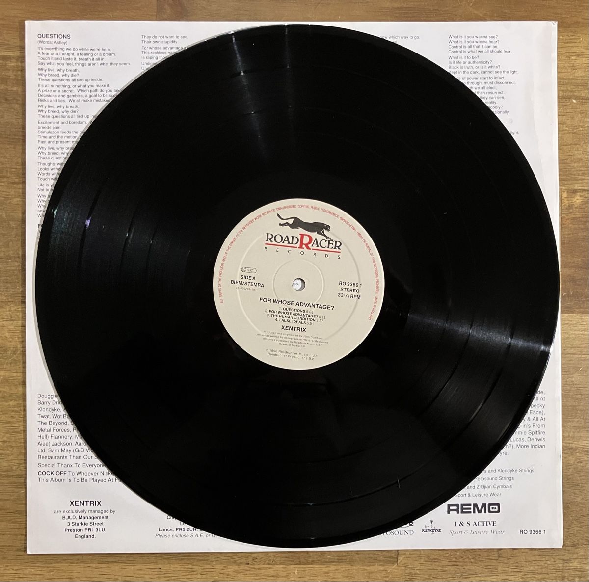 Dischi in vinile: XENTRIX For Whose Advantage 1990 Vinyl LP – Usato da Belp venduto da B7L0 3