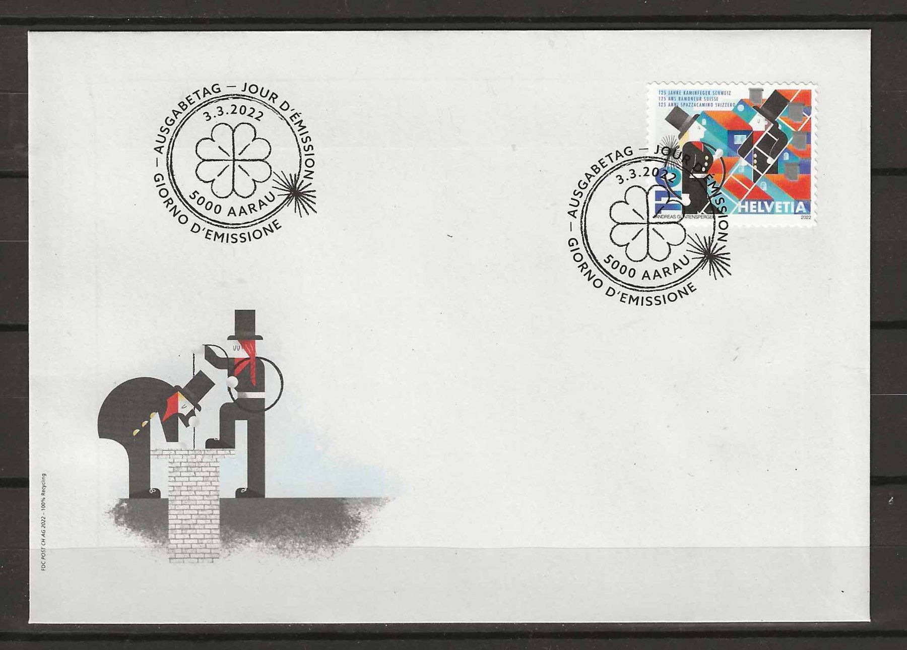 Tutti i francobolli: F1875 - FDC 125 ans ramoneurs  2022 – Usato da Trélex venduto da Phil_Albert