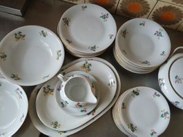 Geschirrservice, Vintage, Porzellan, Blumendesign, Top!