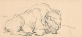 Rembrandt Bugatti Kohle / Papier Büffel 9 x 20 cm