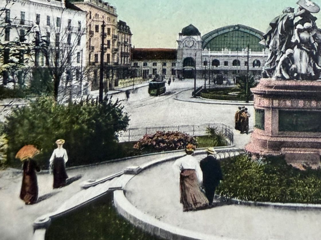 Cartes postales: Basel - Strassburger - Denkmal - Animation  1908 – D'occasion à Lutry par Ediego 2