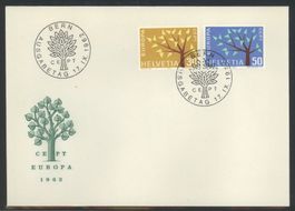 1962, FDC, Europa (Nr. 389–390)
