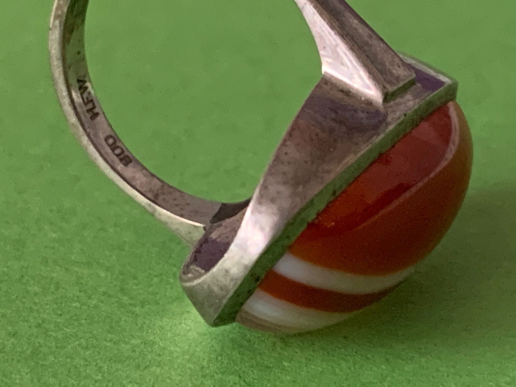 Anelli: Silberring rote murmel (55) – Usato da Laufen venduto da belleskulptur 7