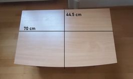 Fernsehmöbel auf Rollen Buche 70x44,5 cm