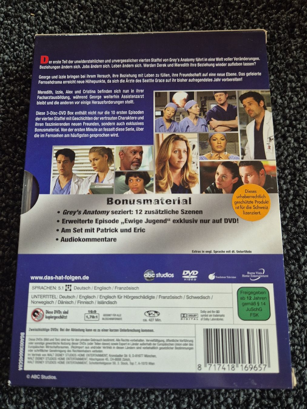 Tutti i DVDs: Grey's Anatomy - Staffel 4, Teil 1 – Usato da Ruswil venduto da jan_bxl5 1
