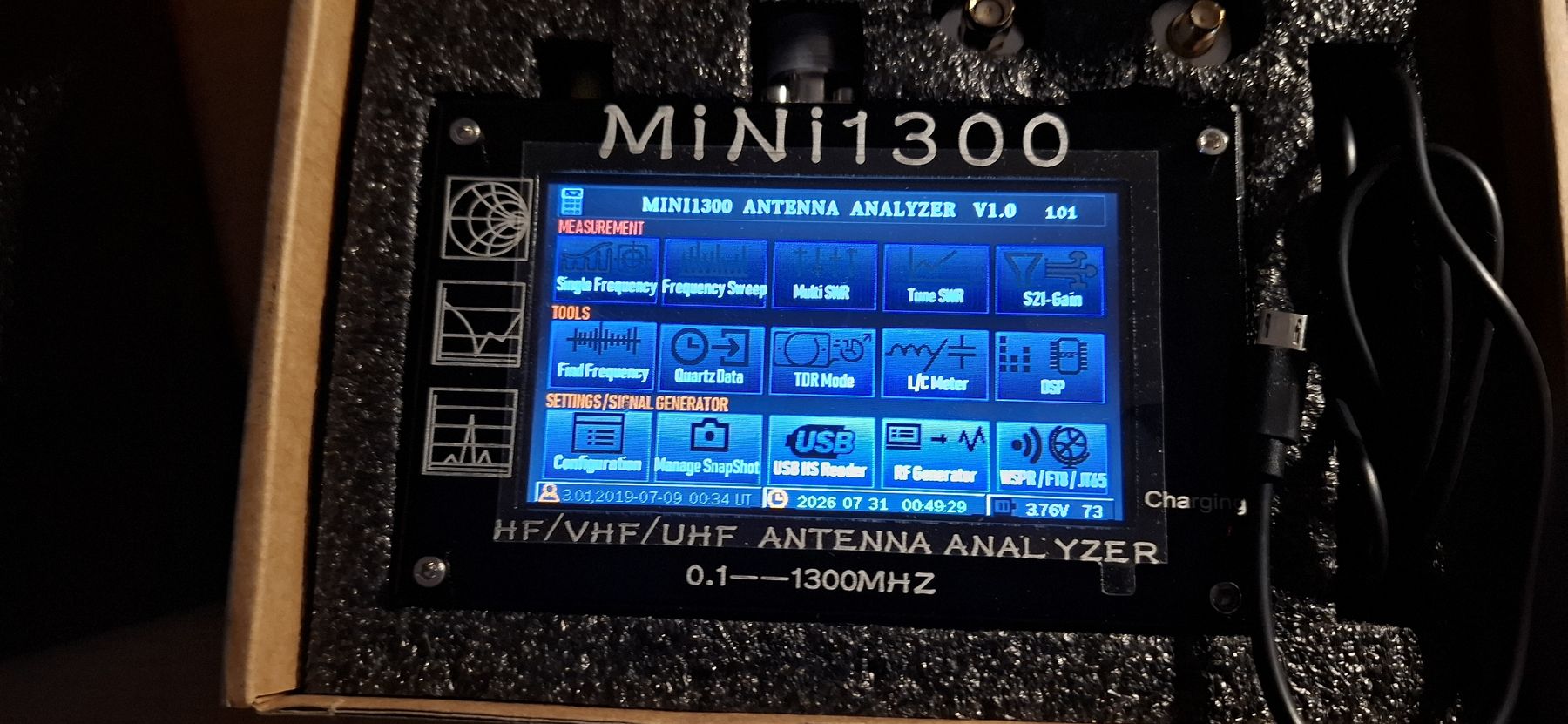 Funktechnik: GT Mini 1300 Antenna Analyzer mit Akku – Neu und originalverpackt aus Chur von Giffa-04-06
