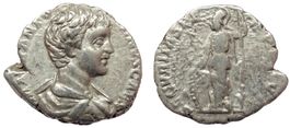 CARACALLA as Caesar Ar denarius (197 AD)