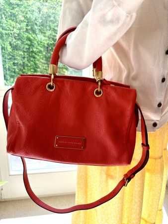 Marc by Marc Jacobs Umhängetasche – Orangefarbenes Leder
