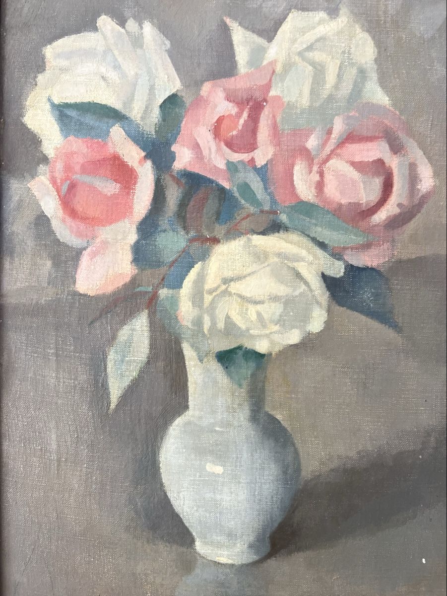 Dipinti: 1920 Original Blumenstillleben Ölgemälde Adolf Holzmann – Usato da Uerikon venduto da Saffagirl 3
