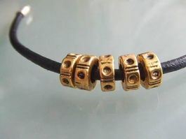 Perle Ring  vergoldet         2 Stück