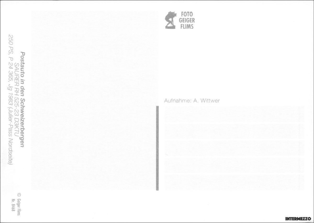 Cartoline postali: Postauto // Saurer Julier GR // RH 525 – Usato da Basel venduto da intermezzo12 1