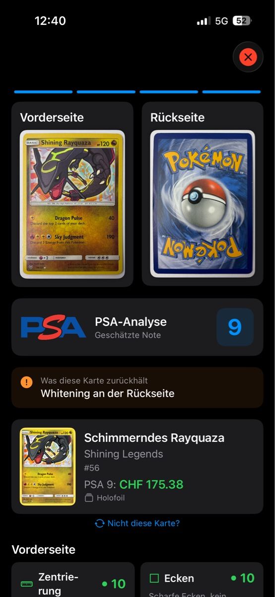 Pokémon Carte collezionabili: Schimmerndes Rayquaza Sun&Moon – Usato da Zollikon venduto da Solberner 2