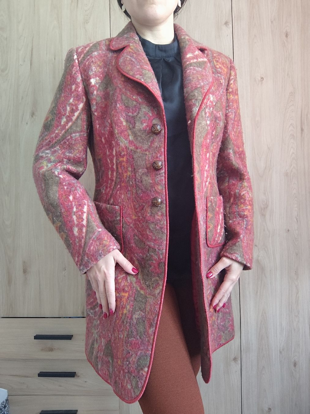 Mäntel: Coat Eugen Klein Paisley Pattern Wool Mix Size – Gebraucht aus Mägenwil von VintageGirly 1