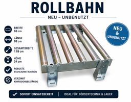 Rollbahn Rollenbahn Fördertechnik – Neu & unbenutzt  96x98cm