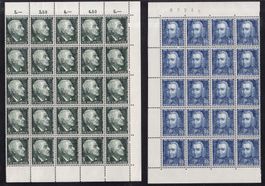3 x Pro Juventute Bogen, Bogenstücke ab 1941**
