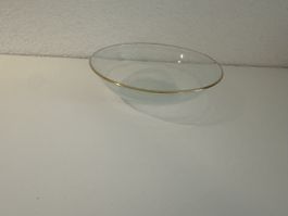 Schale Glas mit Goldrand