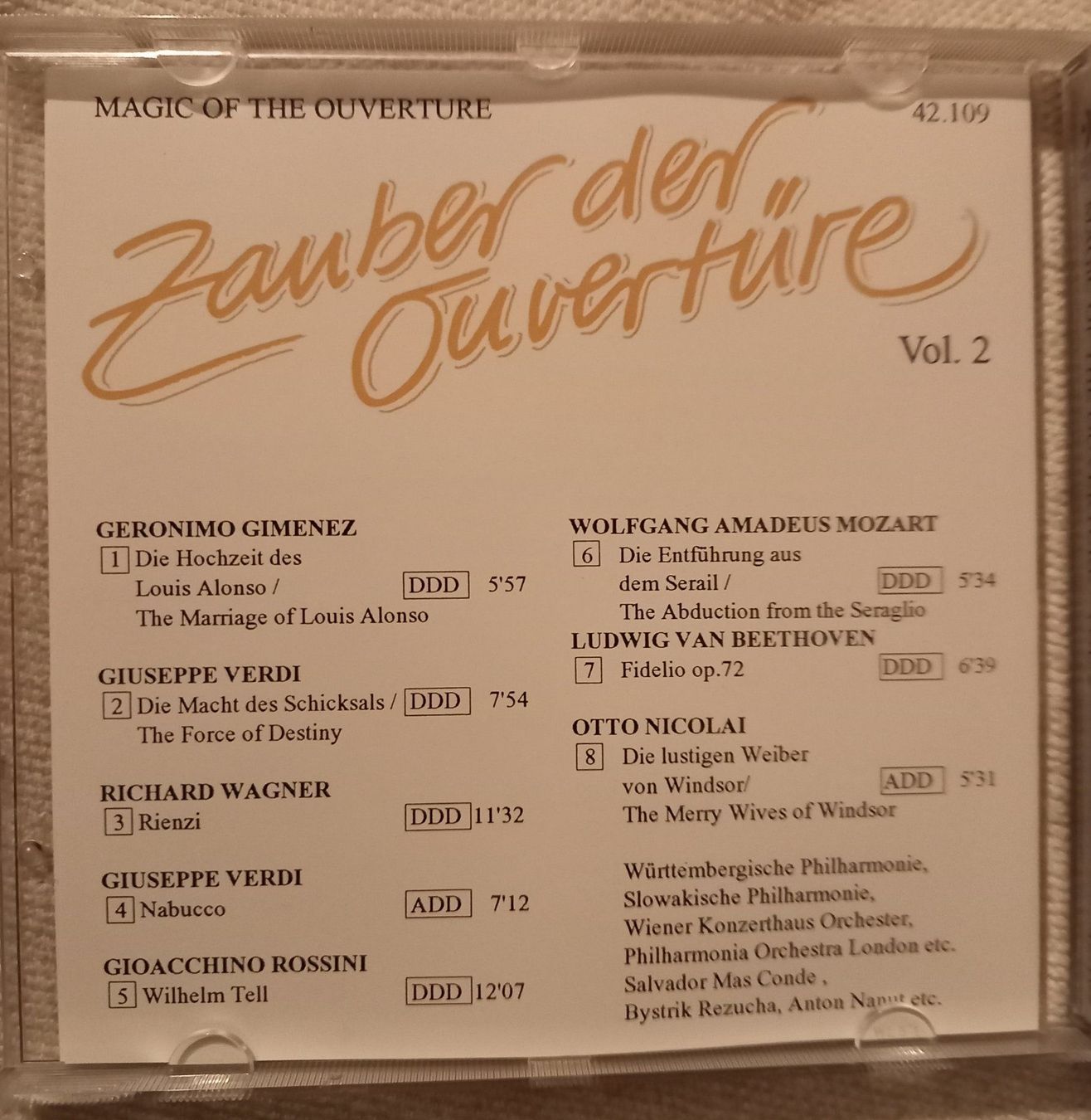 CD: KLASSIK-CD "ZAUBER DER OUVERTÜRE" – Usato da Binningen venduto da mar_2jlr 2