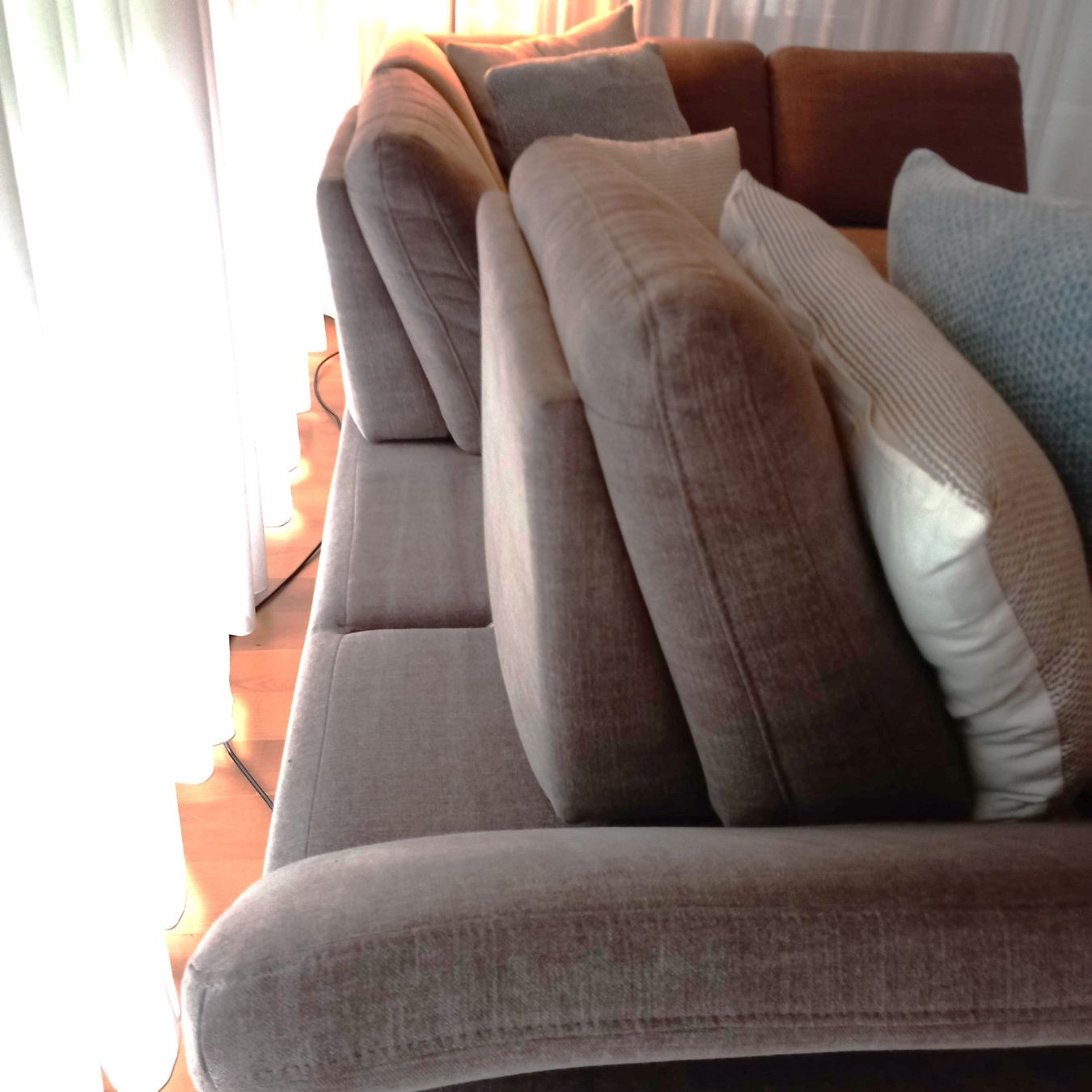 Sofas: Grosses Ecksofa Sofa braun Leinen Baumwolle – Gebraucht aus Nottwil von cecilia44 2
