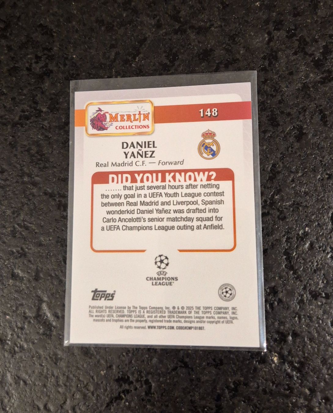 Topps Carte collezionabili: Daniel Yanez RC /250 - Real Madrid - Topps – Nuovo (secondo la descrizione) da Burg AG venduto da Danoe 1
