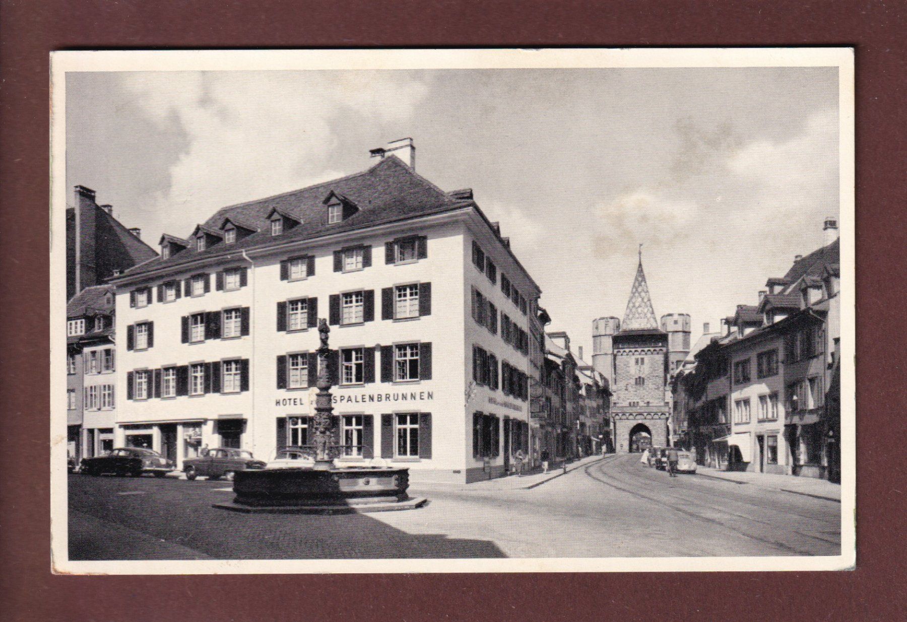 Cartoline postali: BASEL - Hotel Spalenbrunnen – Usato da Pully venduto da nicecards