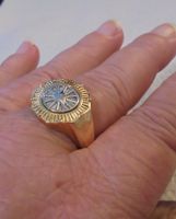 Echtschmuck: Silberring Unisex, vergoldet / 56
