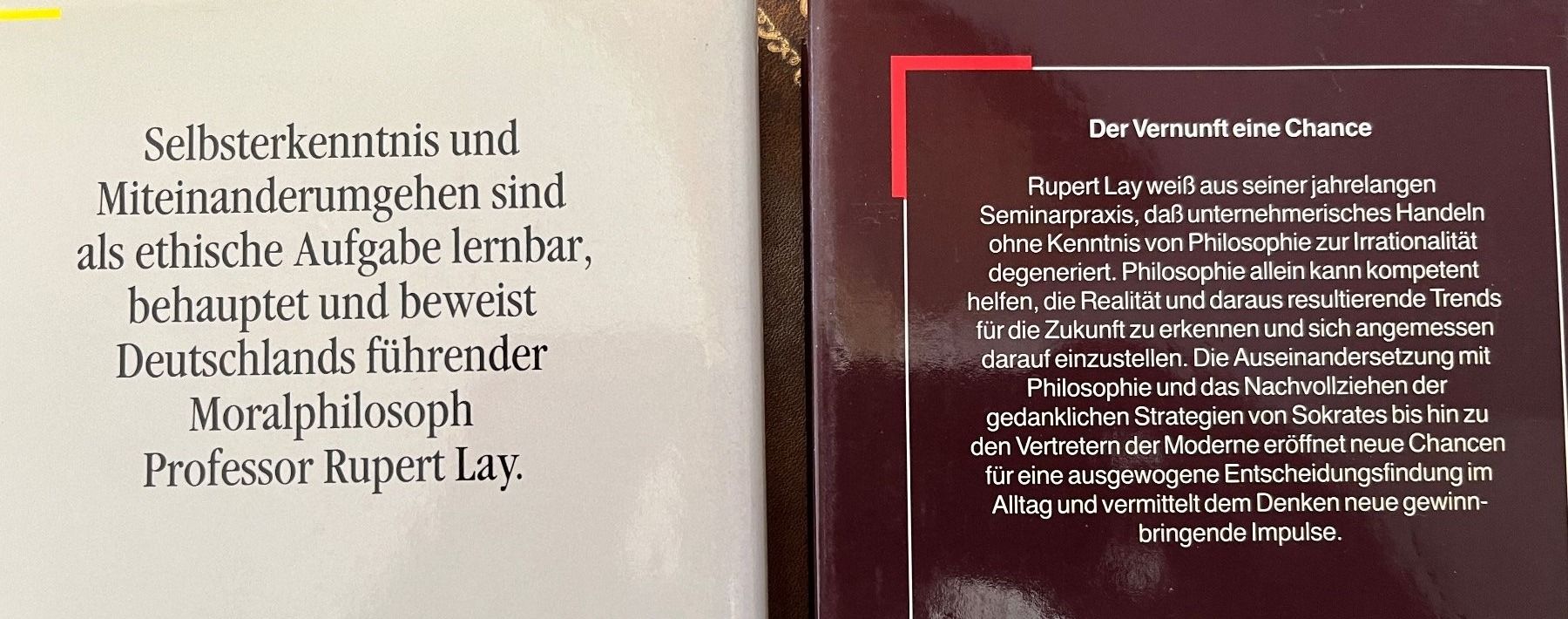 Libri: Rupert Lay - 2 Bücher für Manager – Usato da Stetten AG venduto da Brissago25 1
