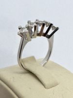 585 weiß gold Damen Ring mit 5 brillanten wie NEU