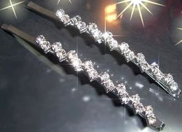 Haarspange Haar Spange Haare Nadel Clip Silber klar Strass