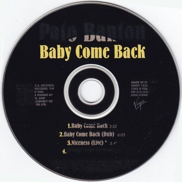 CD: Pato Banton - Baby Come Back – Usato da Zürich venduto da Raz88 1