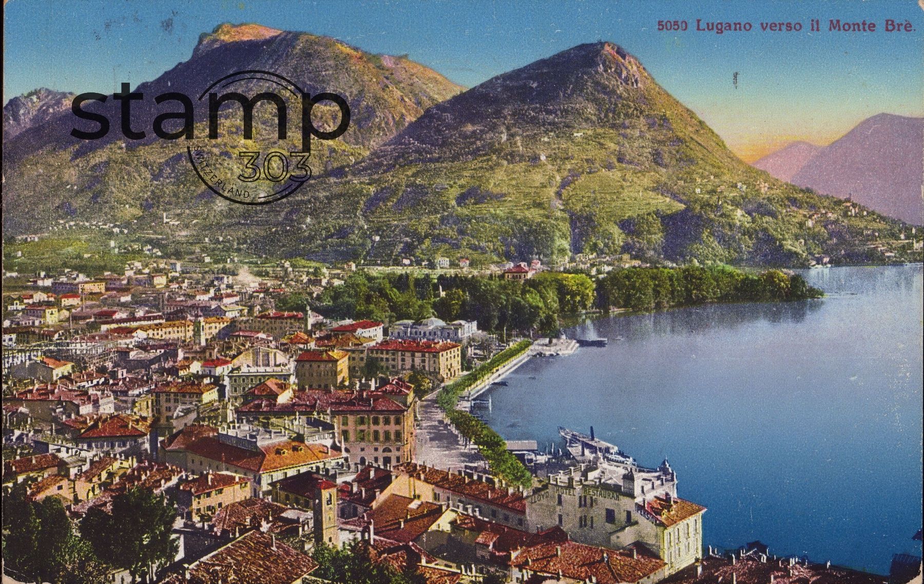 Cartoline postali: 1920 AK Lugano verso Monte Bré – Usato da Eggersriet venduto da stamp303