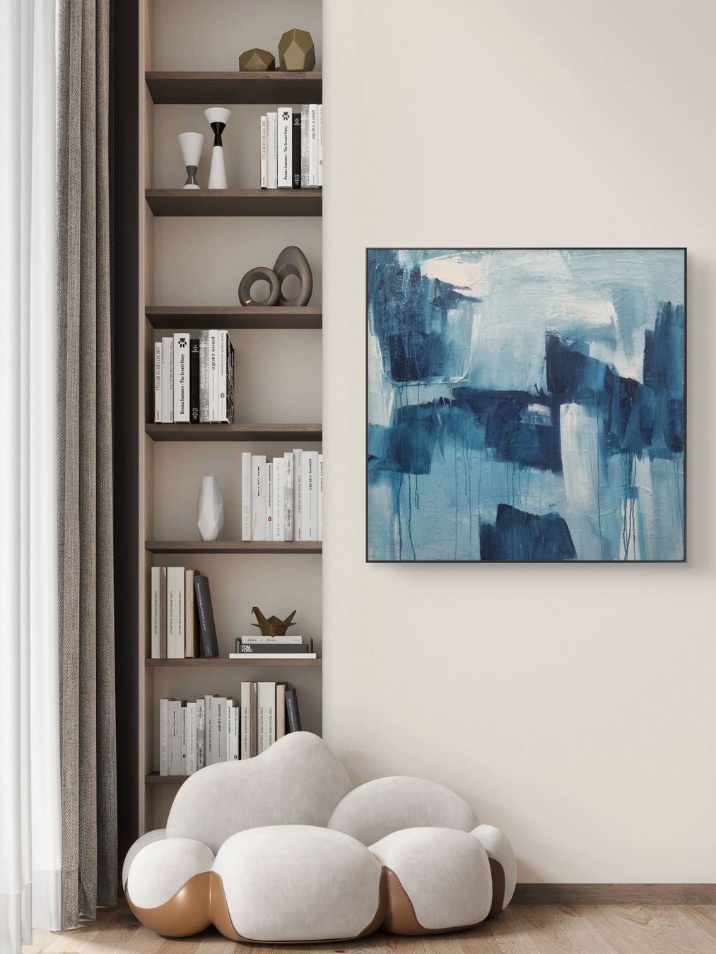 Gemälde: Originales abstraktes Bild 80x80cm mit Rahmen – Neu (gemäss Beschreibung) aus Urdorf von Contra8 2