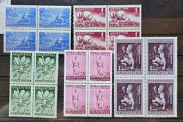 ARGENTINIEN - 4er-Bl. **, 1955-56