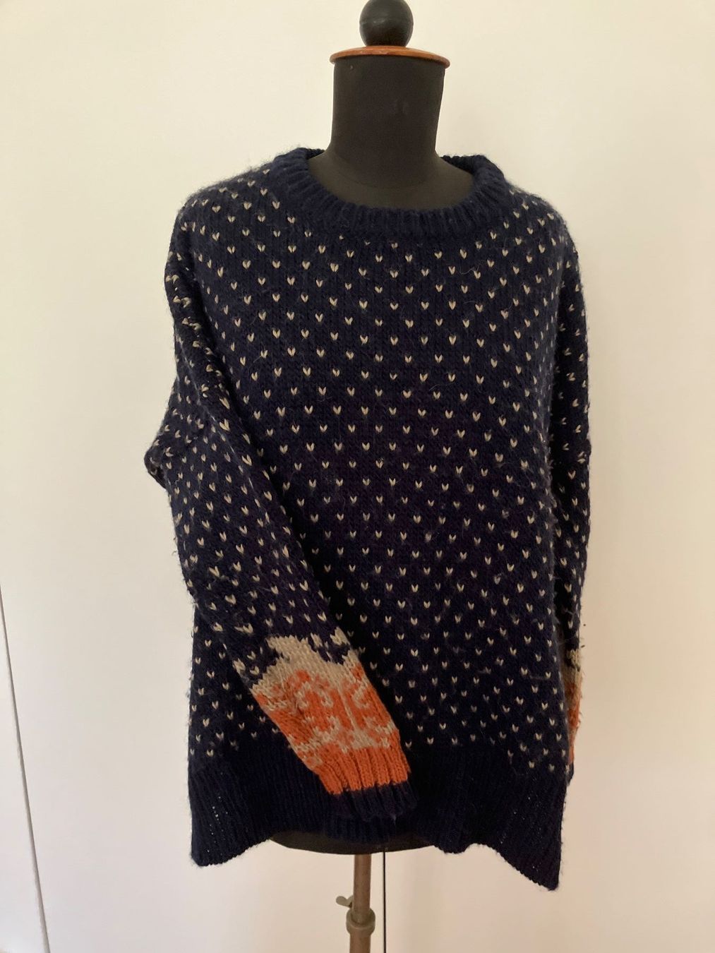 Maglioni & Felpe: Grobstrick Pullover blau gemustert – Usato da Lenzburg venduto da ann_8hmk 1