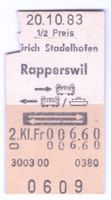 Billette Zürich Stadelhofen - Rapperswil