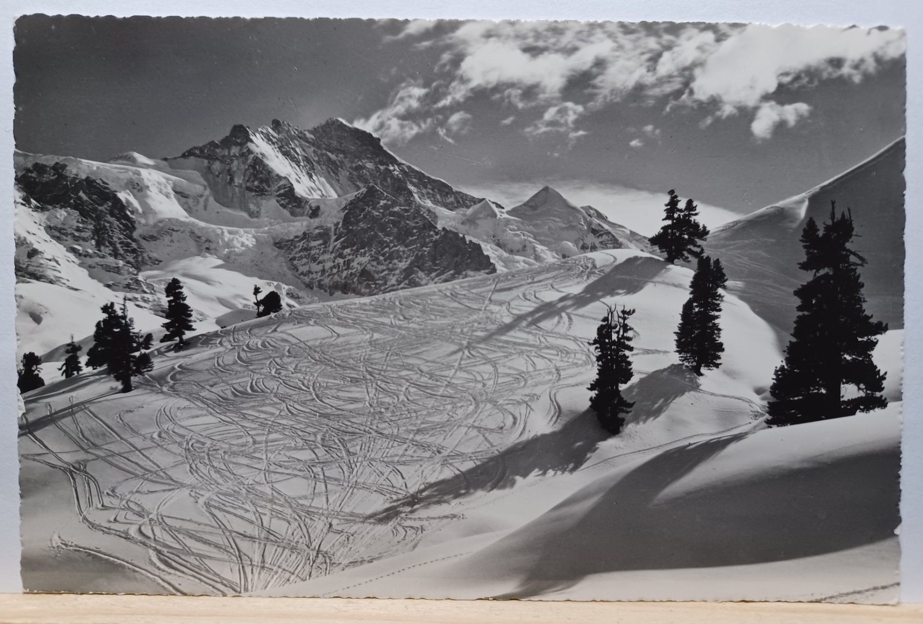 Cartoline postali: BE, No. 1671, Tschuggenabfahrt, Jungfrau, 1965 – Usato da Aarau Rohr venduto da mgvw